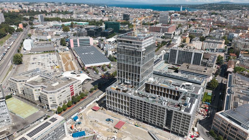 Remise à ciel ouvert de la Drize, PAV, Genève – Secteur Etoile / Boissonnas : vue générale du chantier de la partie remise à ciel ouvert – Loris von Siebenthal